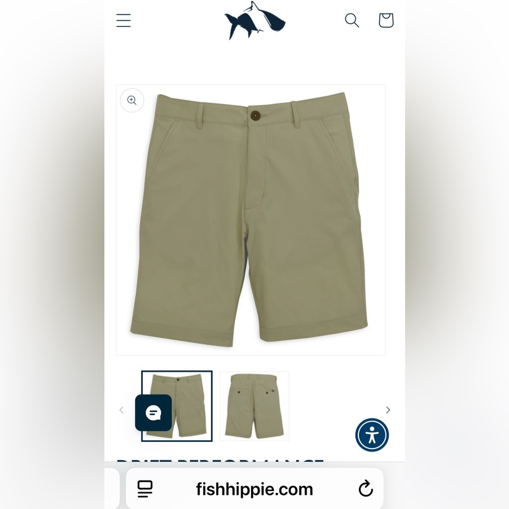 Fish Hippie Tan Drift Flat Front Shorts